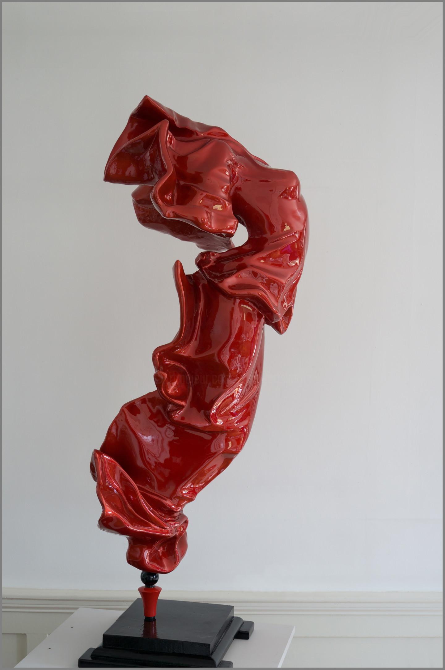 sculpture en résine époxy H 120 cm + socle