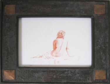 dessin - nu- femme assise vue de dos