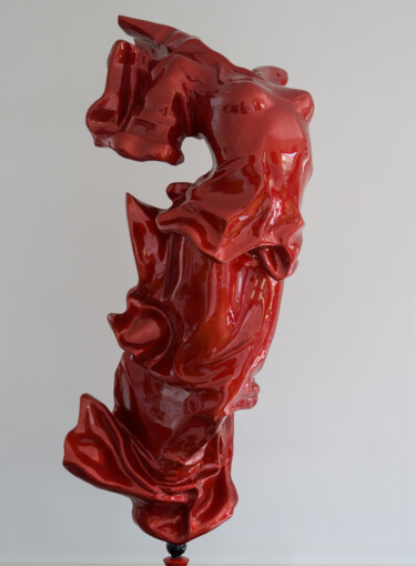 sculpture en résine époxy  H 120 cm + socle